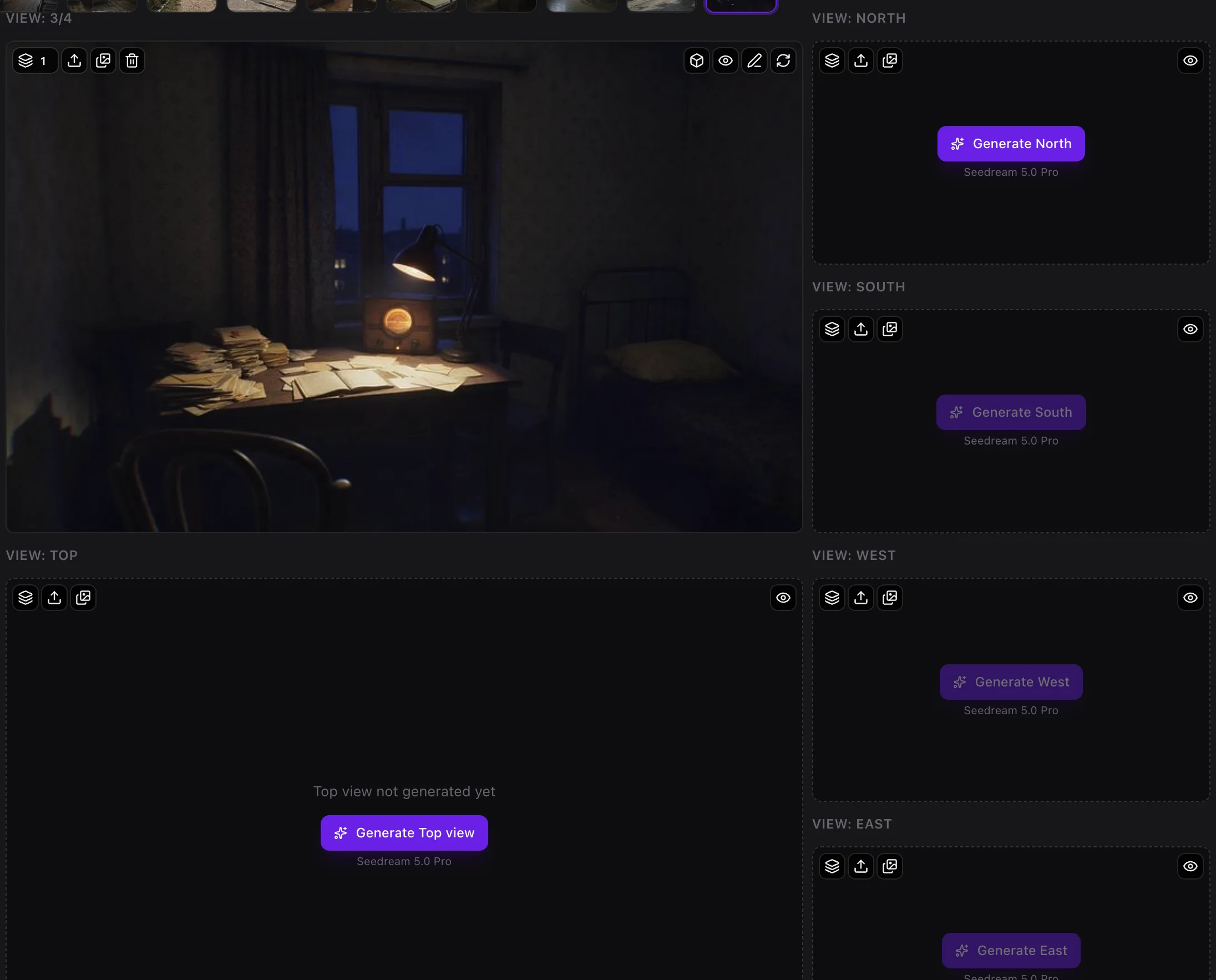 Another location in the project, “Rakhmanin's Room”: only the 3/4 view is ready