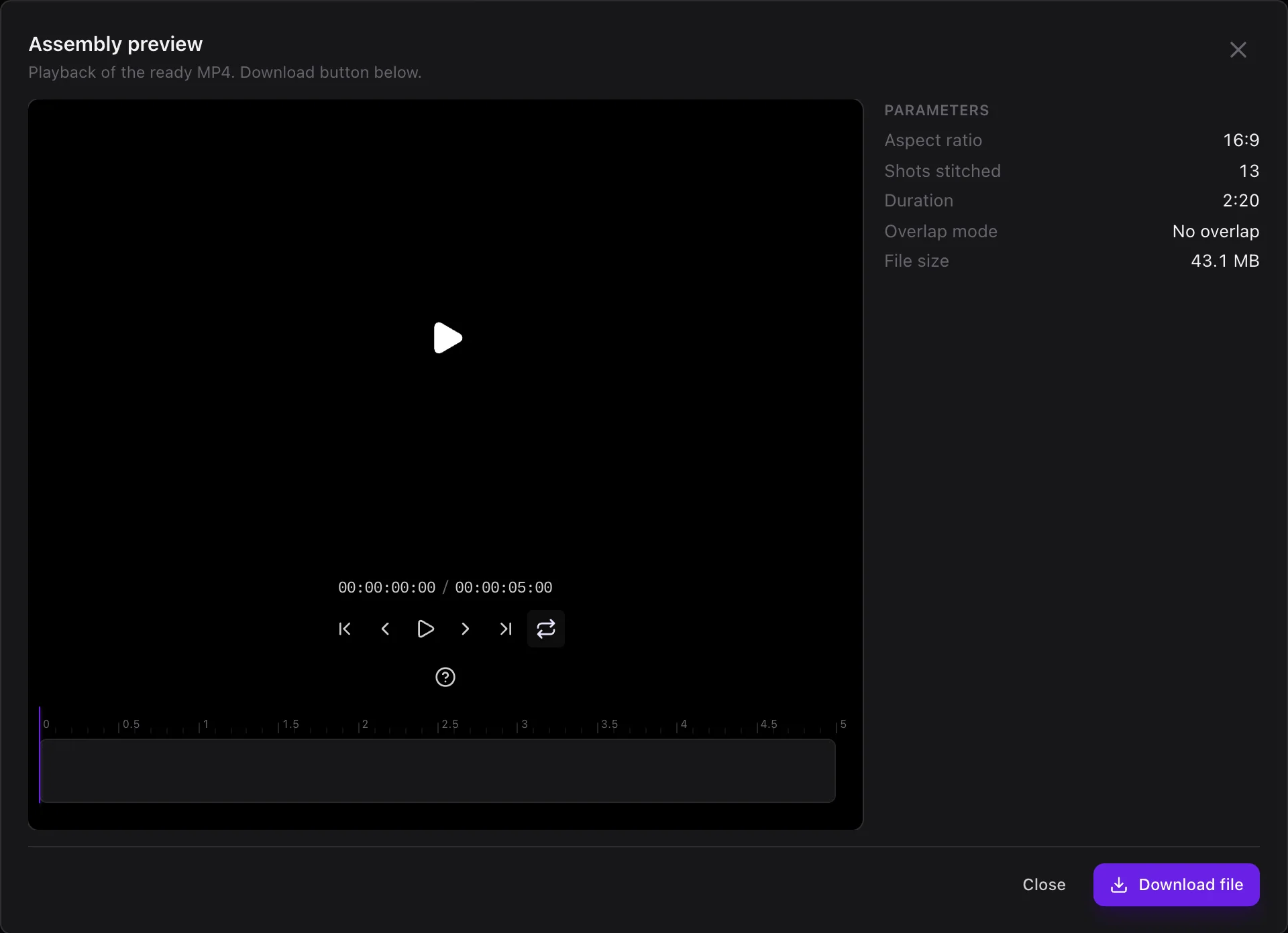 Finished splice of episode S1E1 — 13 shots, 2:20