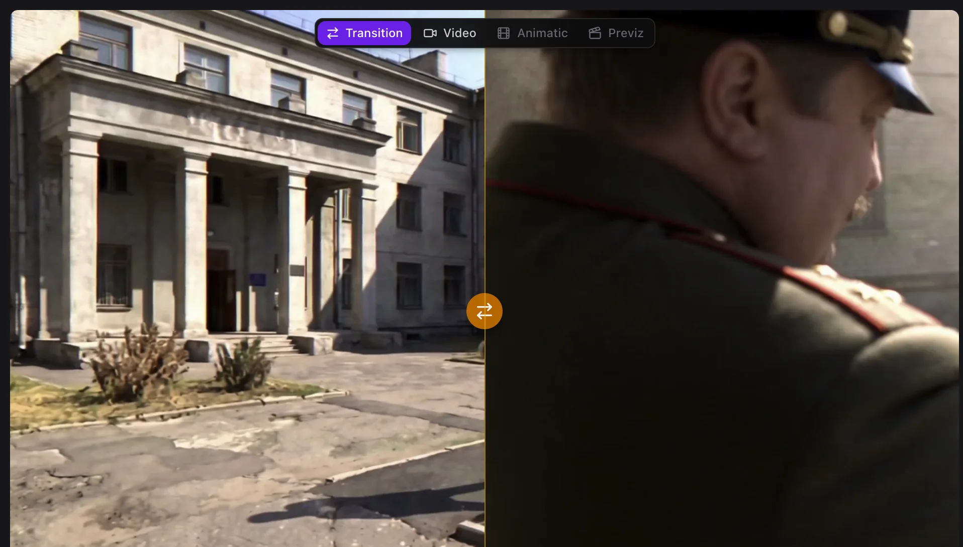 Shot 1.8: the last frame of 1.7 and the first frame of 1.9
